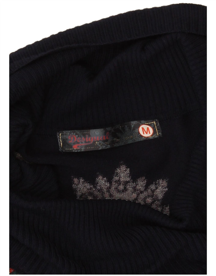Desigual Vestido feminino oversized com estampa gráfica Reino Unido 14 médio azul marinho