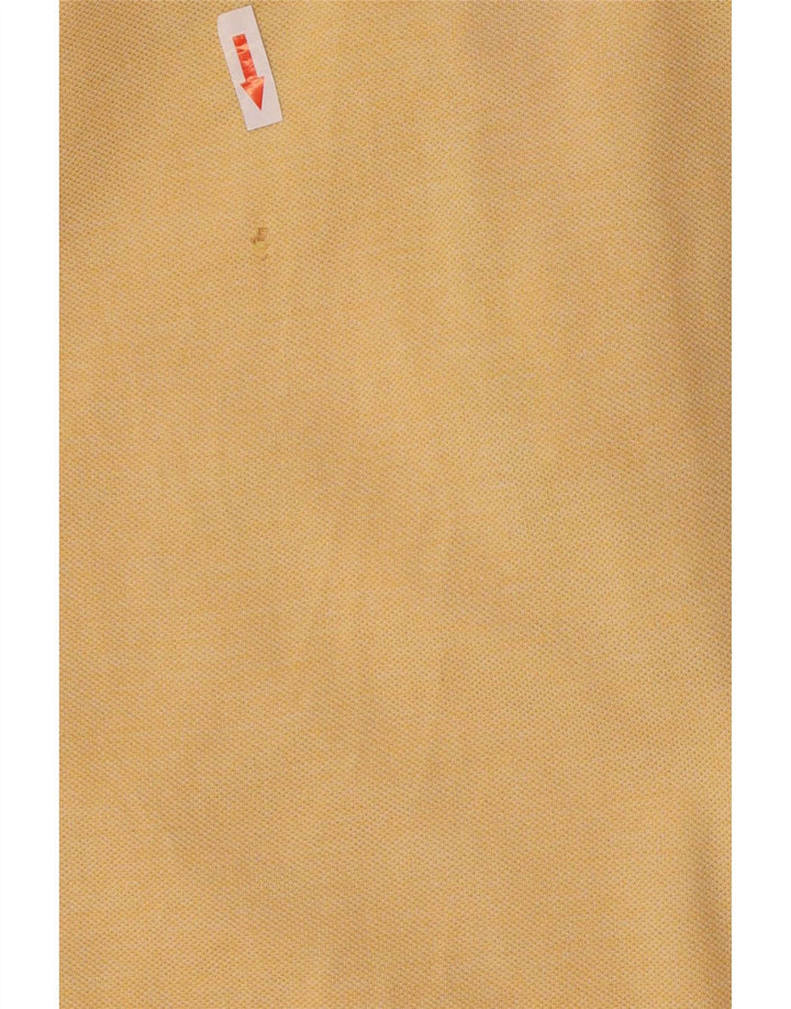 Camisa polo masculina Lacoste tamanho 5 grande algodão amarelo
