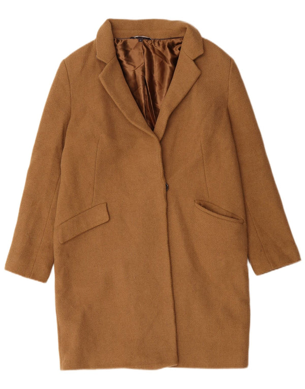 Sobretudo feminino oversized Marks & Spencer Reino Unido 10 lã bege pequena