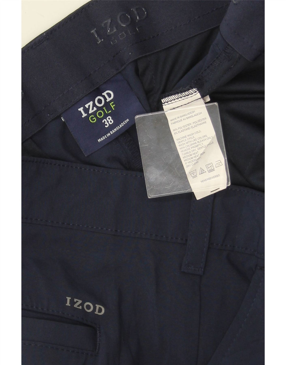 Shorts cargo masculino IZOD W38 XL poliéster azul marinho