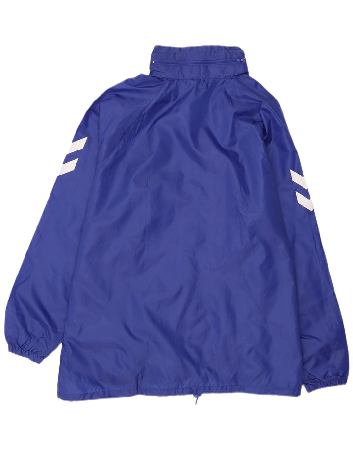 Jaqueta de chuva masculina com capuz gráfico HUMMEL UK 42 XL azul poliéster