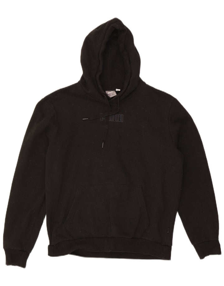 PUMA Mens Graphic Hoodie Jumper Médio Algodão Preto
