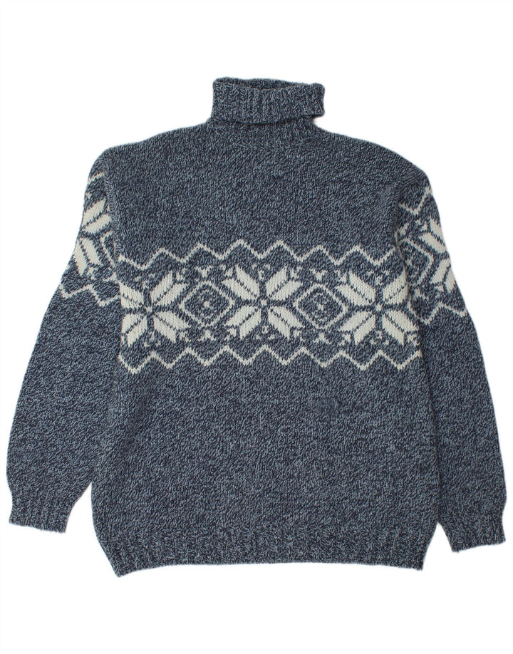 Suéter masculino Barbieri com gola redonda XL azul marinho Fair Isle