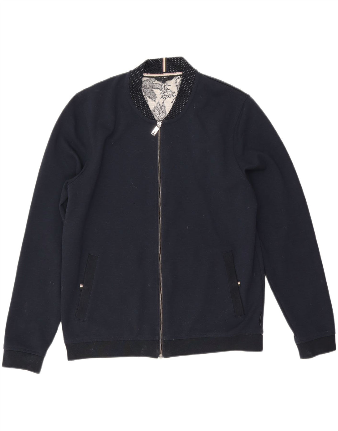 Ted Baker Mens Treino Top Jaqueta Tamanho 5 XL Azul Marinho Poliéster