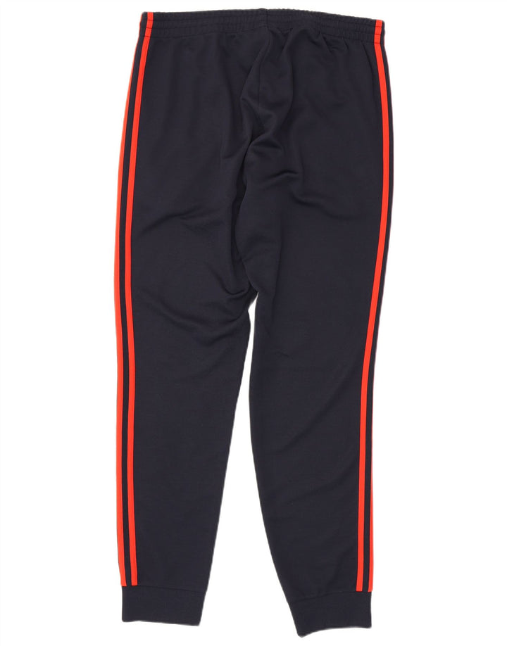 Calça de treino masculina Adidas Joggers grande poliéster azul marinho