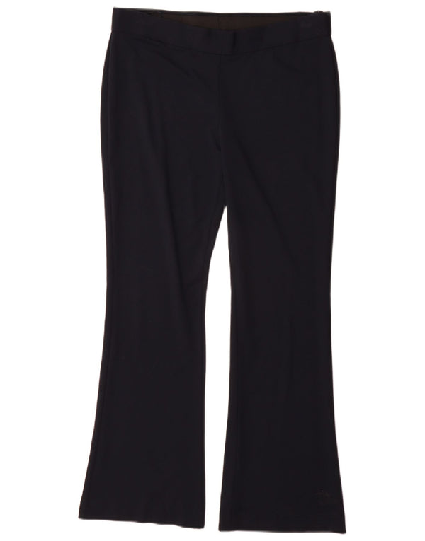 Calça flare feminina Marks & Spencer UK 14 grande W34 L31 azul marinho viscose