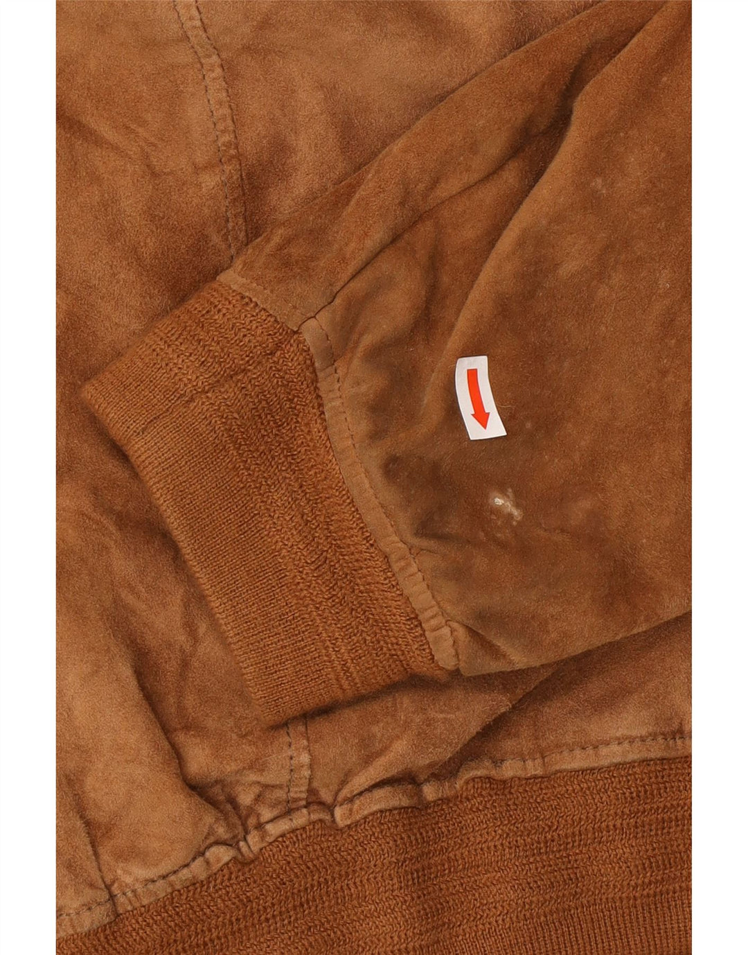 Jaqueta bomber masculina vintage de camurça UK 40 grande marrom
