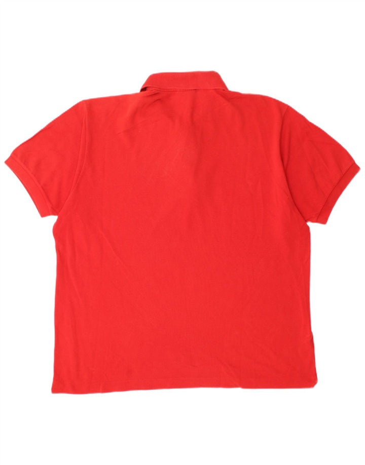 Camisa polo masculina Lacoste tamanho 5 grande algodão vermelho