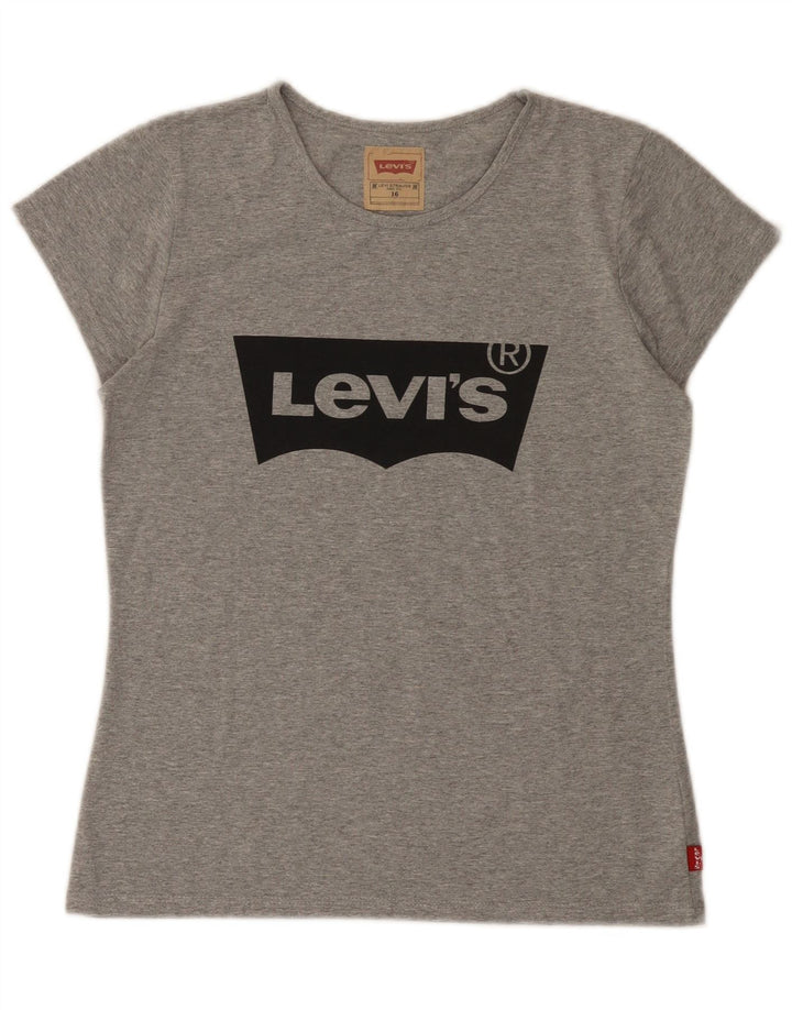Camiseta Levi's Meninas Graphic 15-16 Anos Poliéster Cinza Pintado