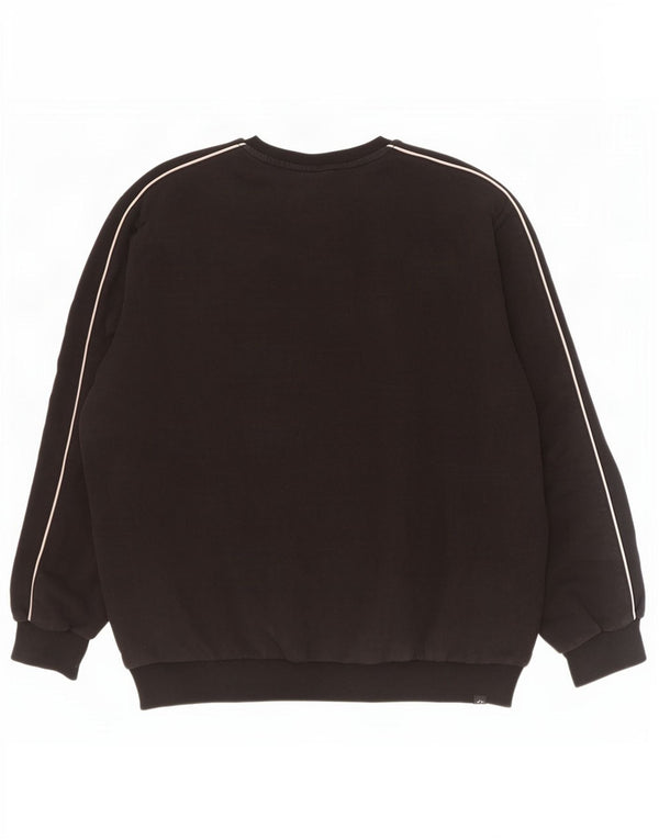 Puma Mens Graphic Moletom Jumper Grande Algodão Preto