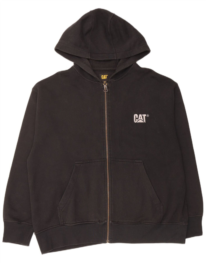 Suéter feminino CAT com capuz e zíper grande UK 18 XL algodão preto