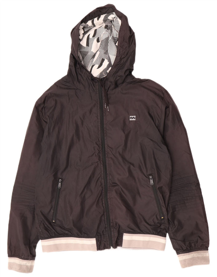 Jaqueta bomber masculina Billabong com capuz Reino Unido 40 poliéster preto grande