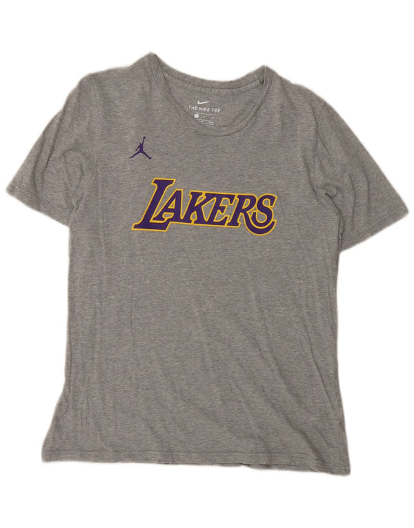 Camiseta Nike Boys Lakers Graphic Top 14-15 Anos Grande Algodão Cinza