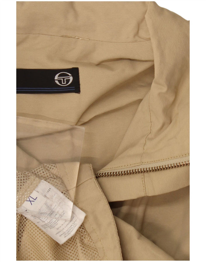 Jaqueta bomber masculina Sergio Tacchini UK 42 XL algodão bege