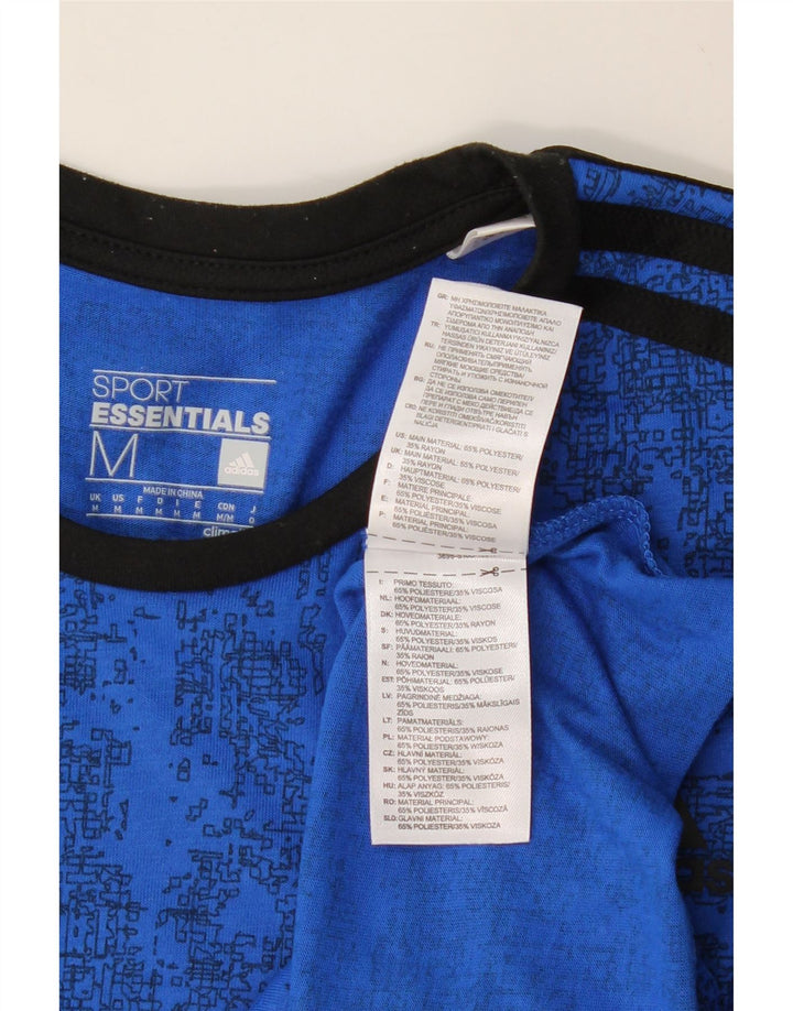 Camiseta Adidas Masculina Climalite Top Médio Azul Camuflado Poliéster