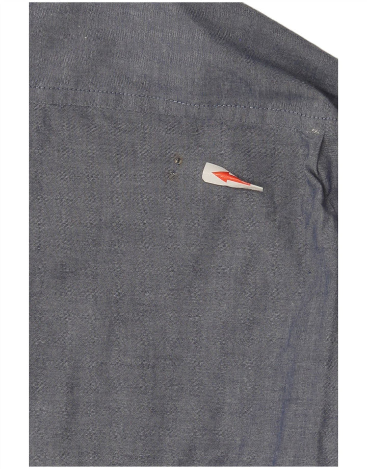 Camisa masculina Reiss XL azul colorblock algodão