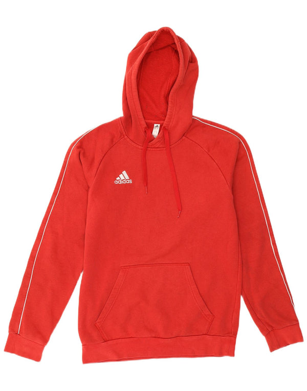 Adidas Womens Hoodie Jumper UK 10 Pequeno Algodão Vermelho