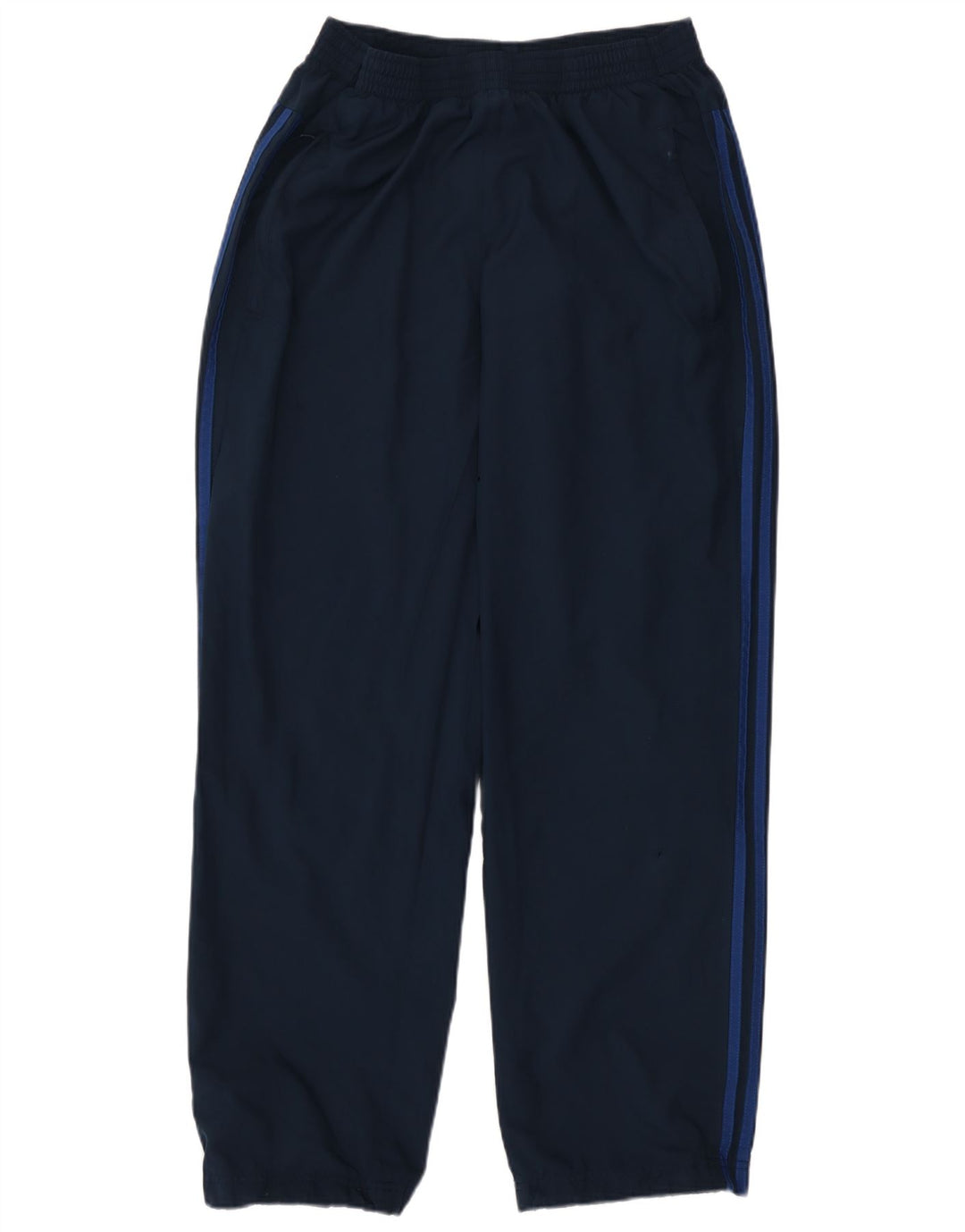 Calças de treino masculinas Adidas UK 40/42 poliéster azul marinho médio