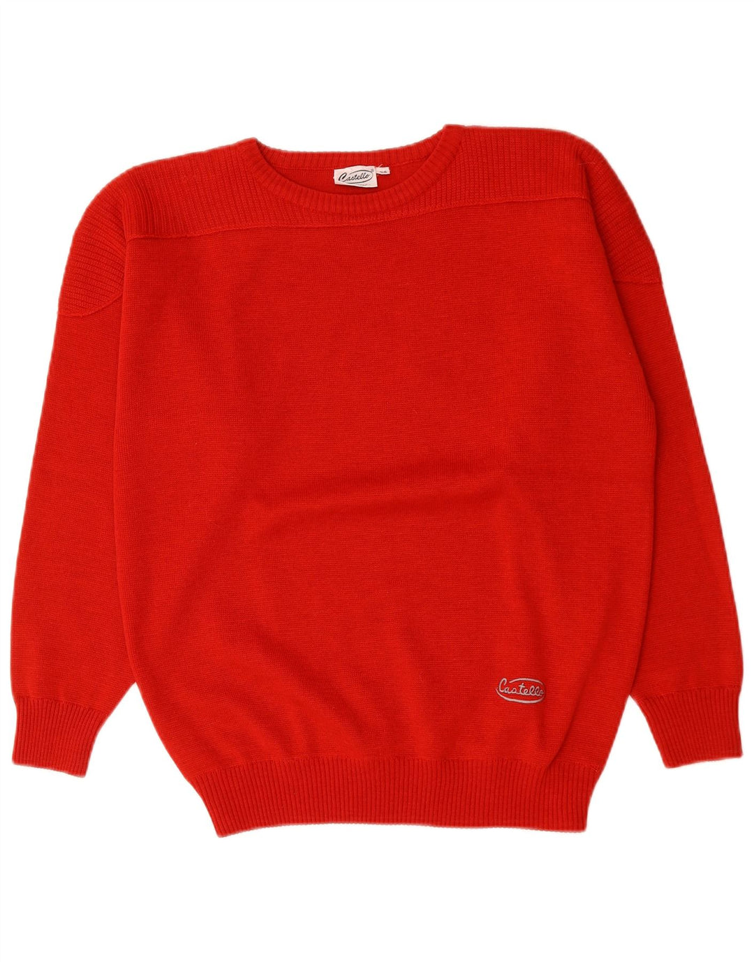 Suéter feminino Castello com gola redonda IT 54 2XL vermelho poliacrílico