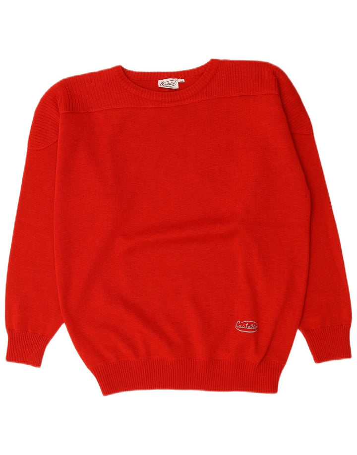 Suéter feminino Castello com gola redonda IT 54 2XL vermelho poliacrílico
