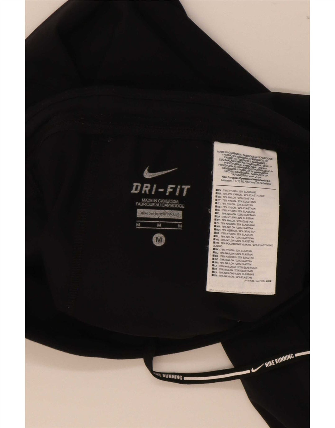 Leggings Nike Dri Fit UK 12 Médio Preto Nylon