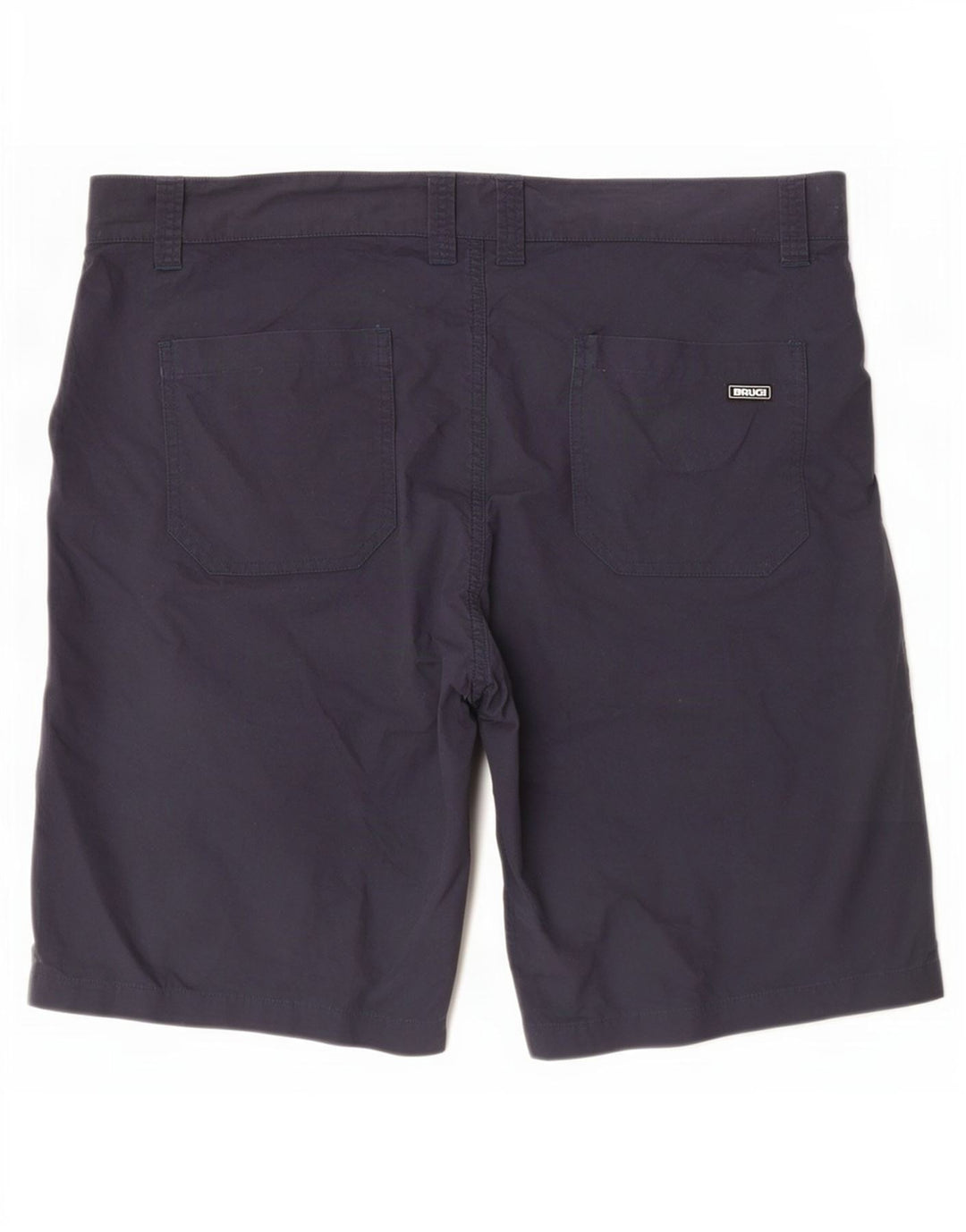 Brugi Mens Chino Shorts W38 XL Azul Marinho Algodão