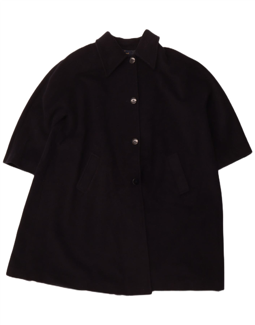 LUISA SPAGNOLI Sobretudo feminino oversized Reino Unido 16 grande lã virgem azul marinho