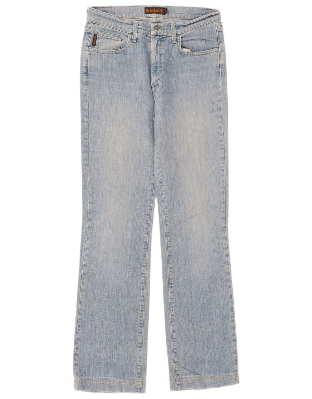 Calça jeans reta feminina Timberland US 6 médio W28 L29 azul