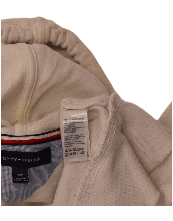 Suéter com capuz masculino TOMMY HILFIGER pequeno algodão branco
