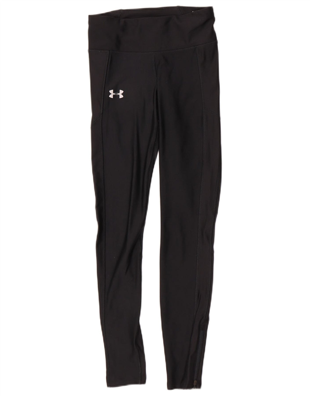 Leggings de compressão femininas Under Armour UK 10 esportes pequenos de poliéster preto
