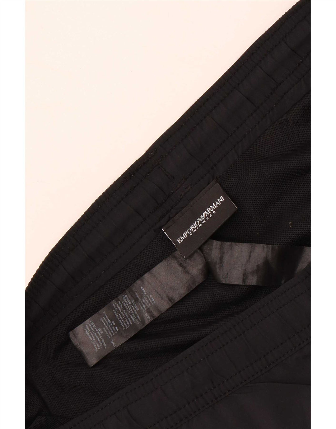 Shorts de natação masculino Emporio Armani EU 48 médio preto poliamida