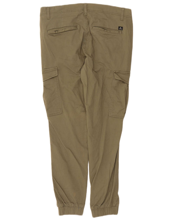 Calça cargo masculina Jack & Jones Joggers W32 L32 algodão cáqui