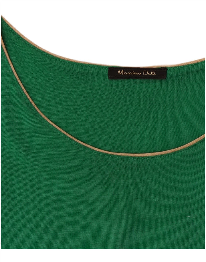 Vestido feminino Massimo Dutti sem mangas UK 8 pequeno verde