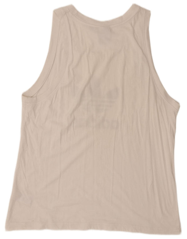 Adidas Mens Graphic Vest Top XL Algodão Branco
