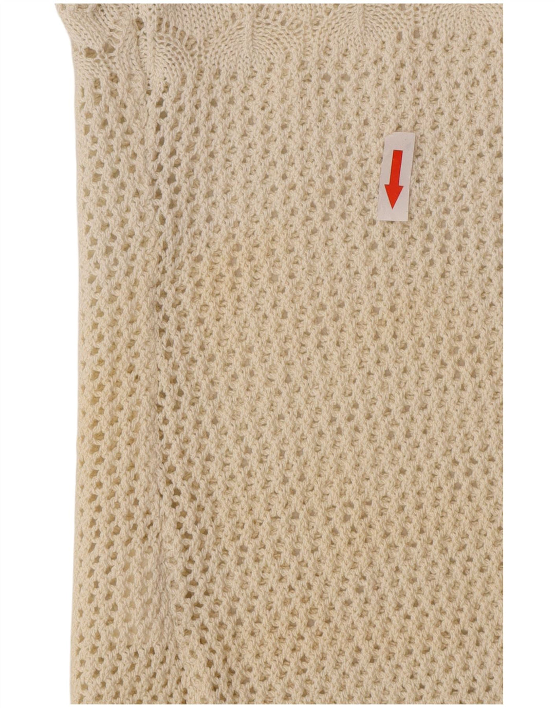 Suéter cardigã de crochê feminino vintage Reino Unido 12 médio branco
