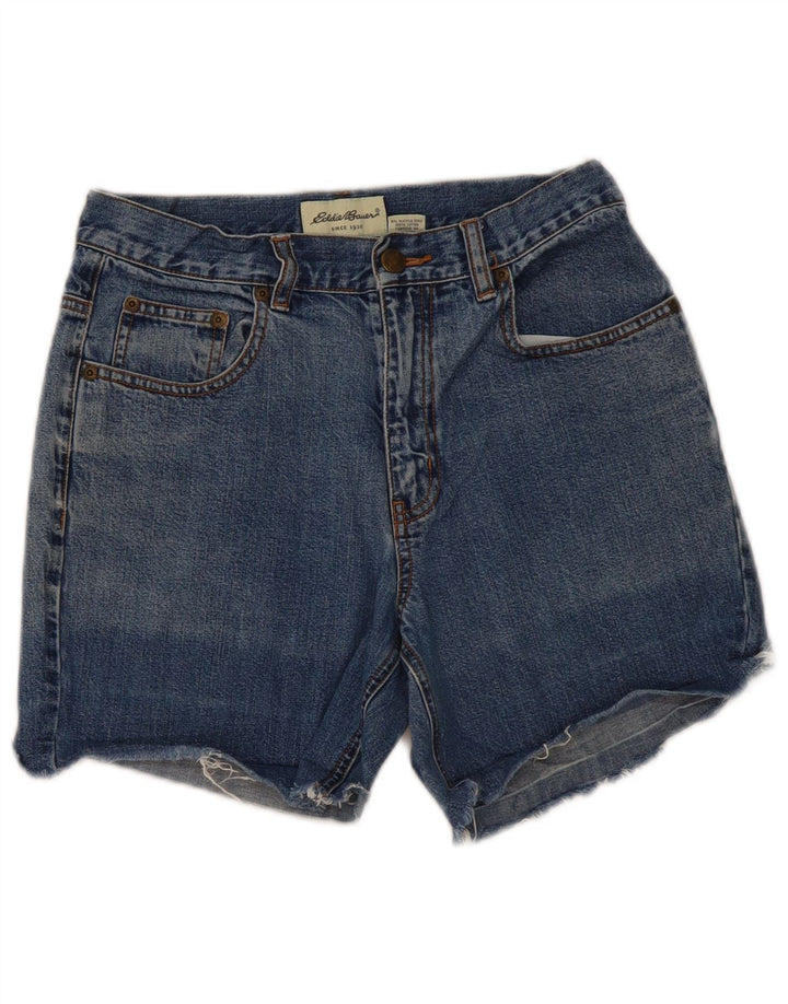 Shorts jeans feminino Eddie Bauer US 4 médio W28 algodão azul
