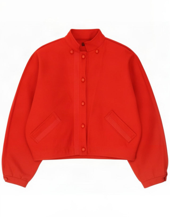 Jaqueta bomber feminina vintage IT 42 algodão vermelho médio