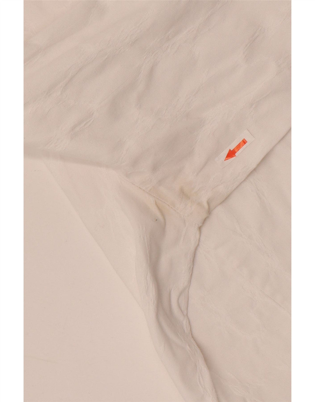 Blusa feminina vintage de manga comprida UK 14 médio branco