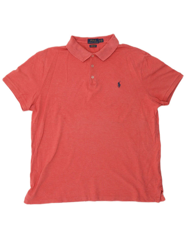 POLO RALPH LAUREN Camisa polo masculina personalizada Slim Fit XL algodão vermelho