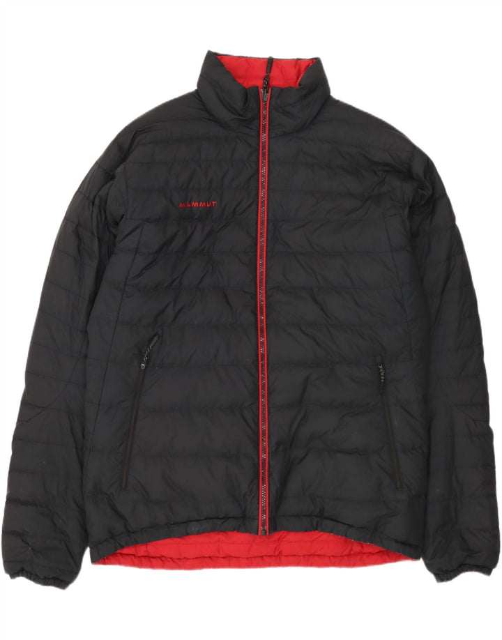 Jaqueta acolchoada reversível masculina Mammut UK 40 grande poliéster preto