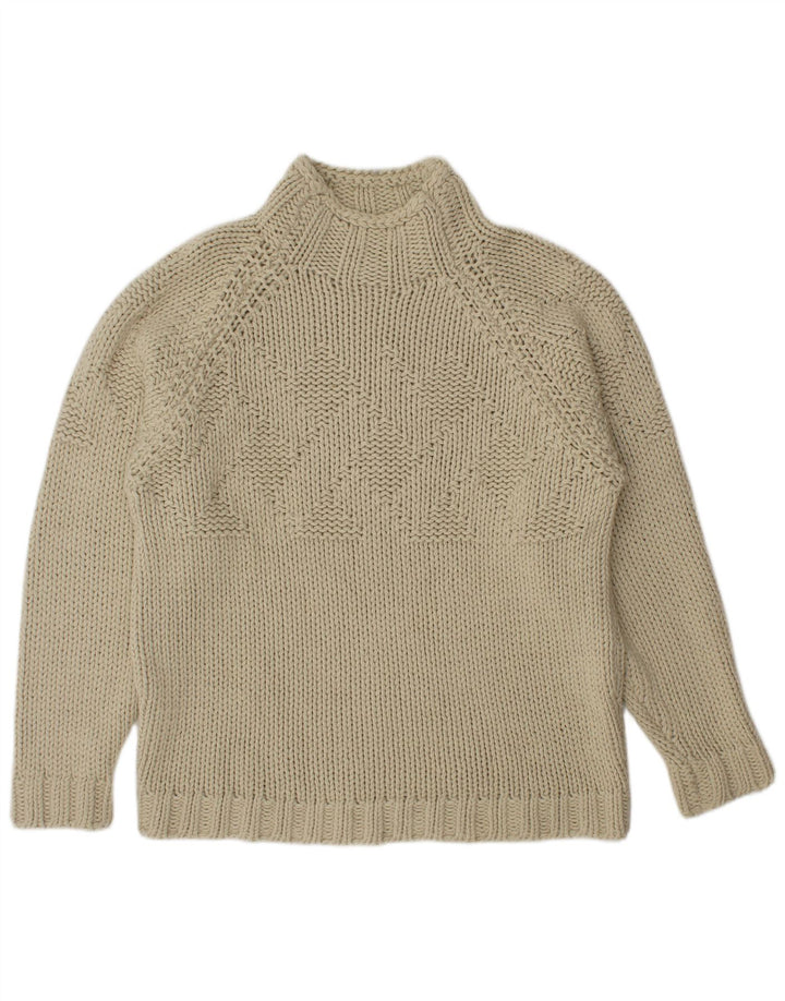 Suéter feminino Marlboro Classics com gola tartaruga Reino Unido 14 grande off white