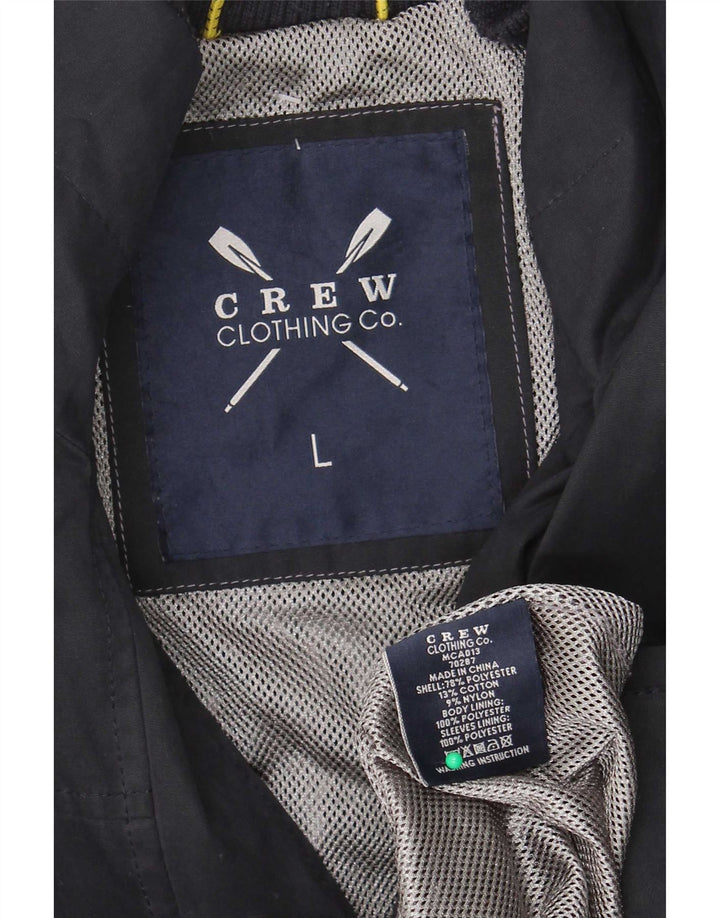 Jaqueta utilitária masculina de roupas de tripulação Reino Unido 40 grande poliéster azul marinho