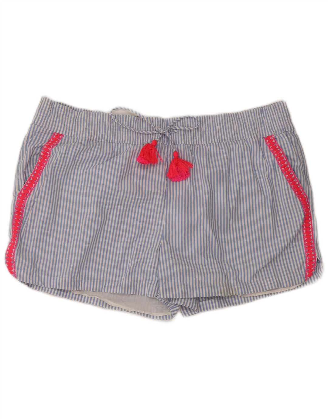 Shorts feminino Vineyard Vines XL W38 algodão listrado azul