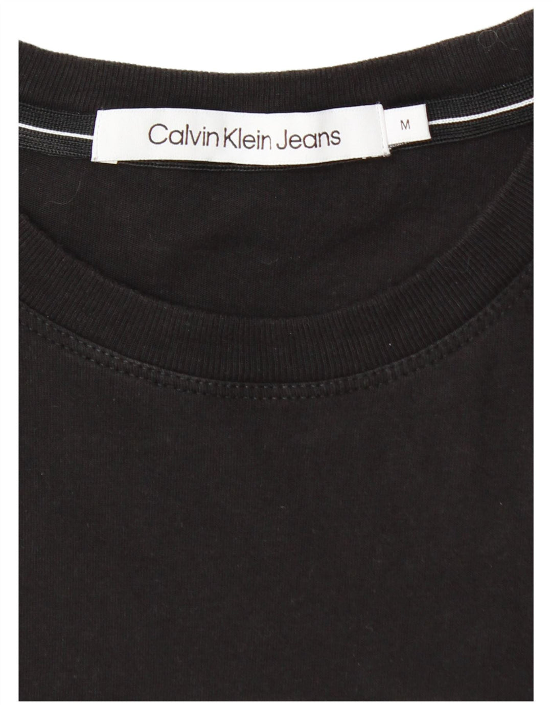 CALVIN KLEIN JEANS Camiseta masculina gráfica Top Médio Preto