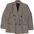Jaqueta blazer feminina CLASSIC com peito duplo Reino Unido 14 grande preto Houndstooth
