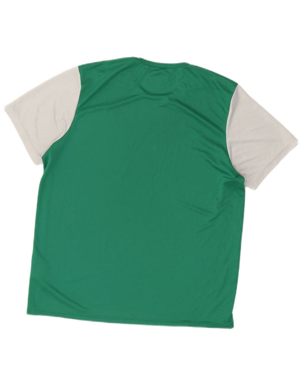 Adidas Mens Aeroready Camiseta Top XL Verde Colorblock Poliéster