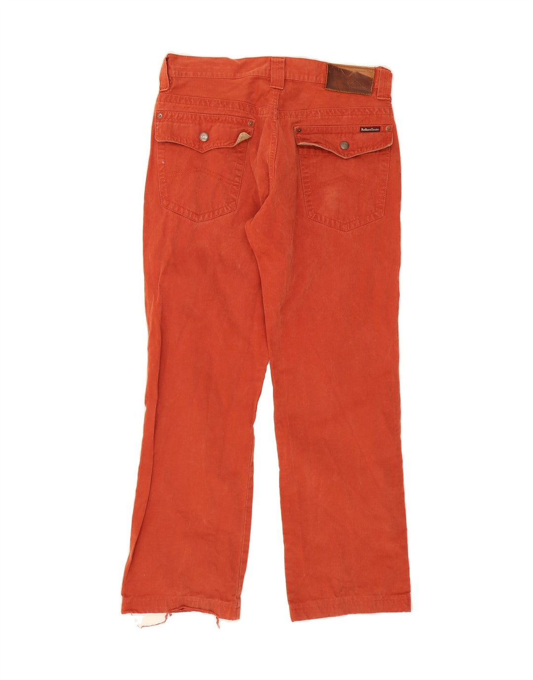 MARLBORO CLASSICS Mens Straight Casual Trousers W36 L30 Orange Cotton Vintage Marlboro Classics and Second-Hand Marlboro Classics from Messina Hembry 