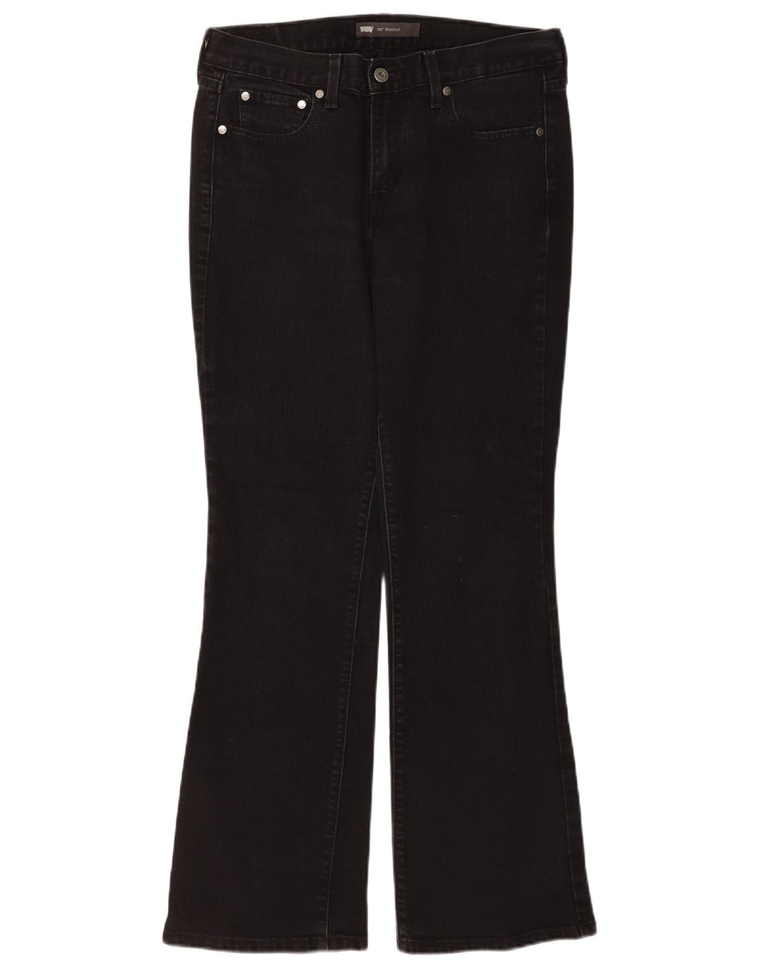 Calça jeans feminina Levi's 515 Bootcut US 10 grande W30 L32 algodão preto