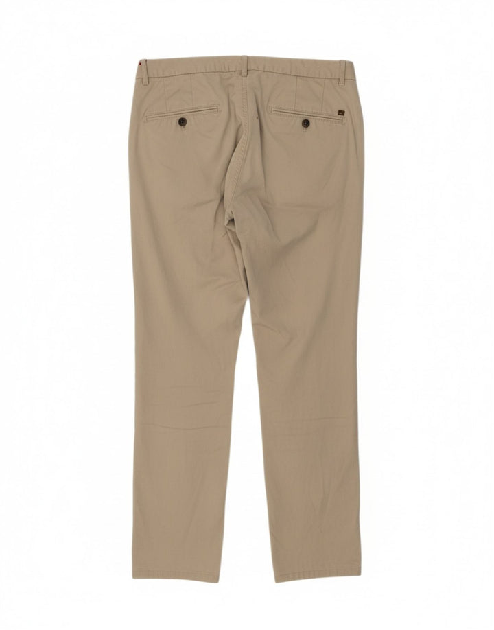 SCOTCH & SODA Mens Slim Chino Trousers W33 L29 Beige Cotton Vintage Scotch & Soda and Second-Hand Scotch & Soda from Messina Hembry 