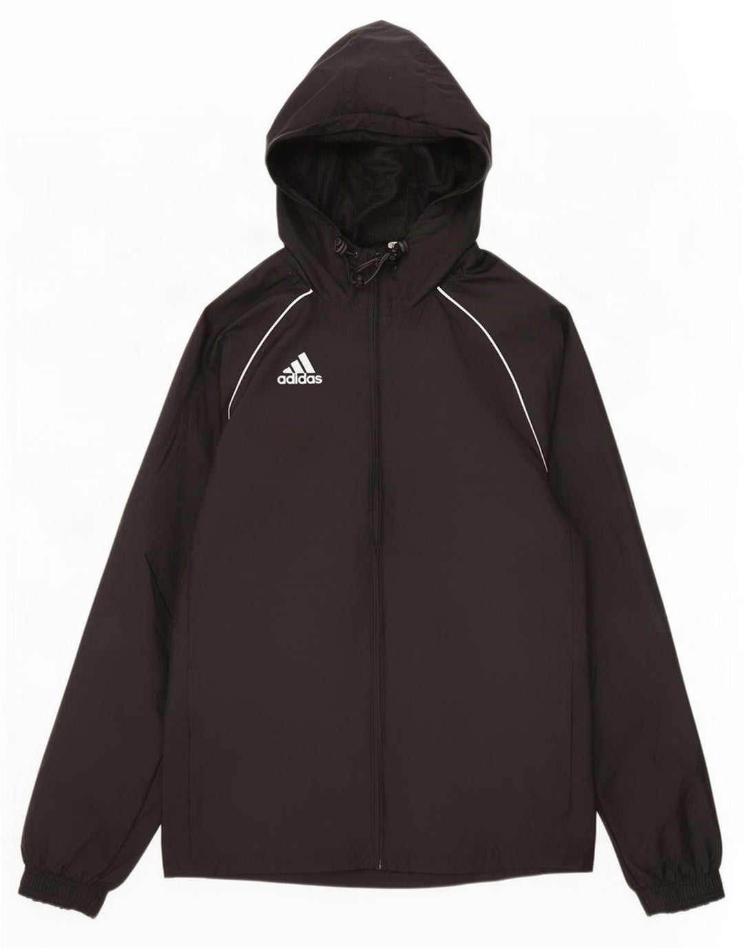 Adidas Mens Hooded Rain Jacket UK 36 Pequeno Preto Poliamida